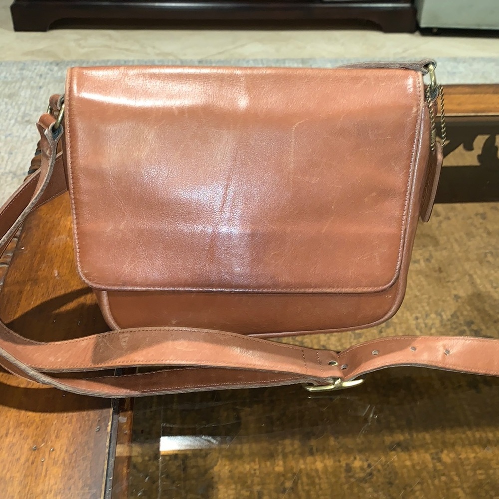 Authentic Classic Coach Museum Messenger Bag Cognac Brown Rare Vintage